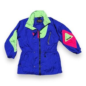 Vintage Slalom Size 10 Color Block 80’s/90’s Windbreaker Ski Jacket